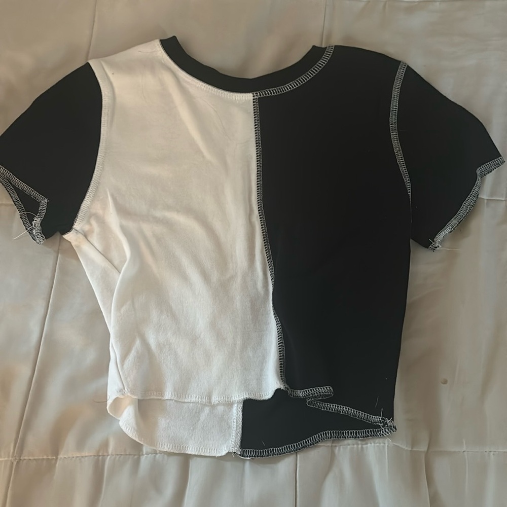 Black and White crop top